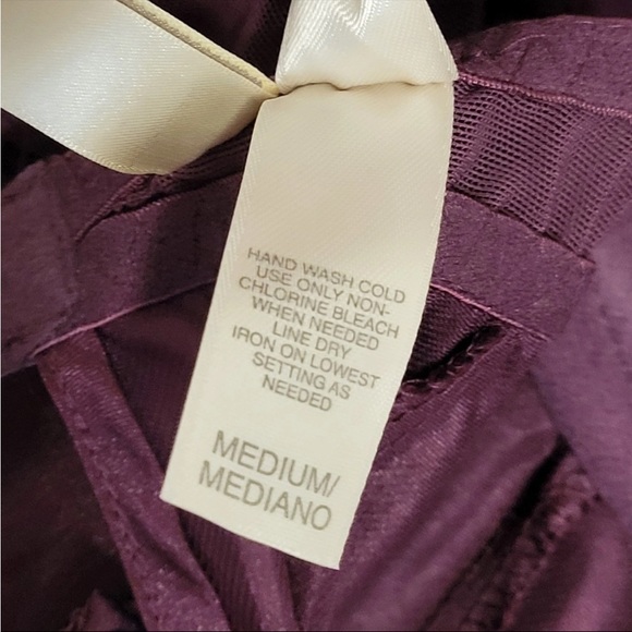 Ambrielle Full Cup Lace Satin Eggplants Negligee Babydoll Size M $58 NWOT - Picture 9 of 9